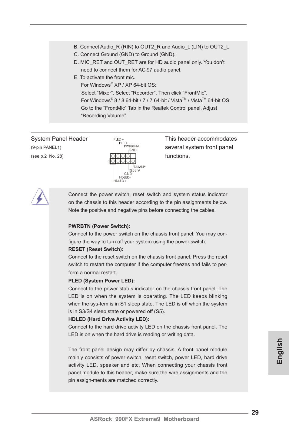 English | ASRock 990FX Extreme9 User Manual | Page 29 / 193