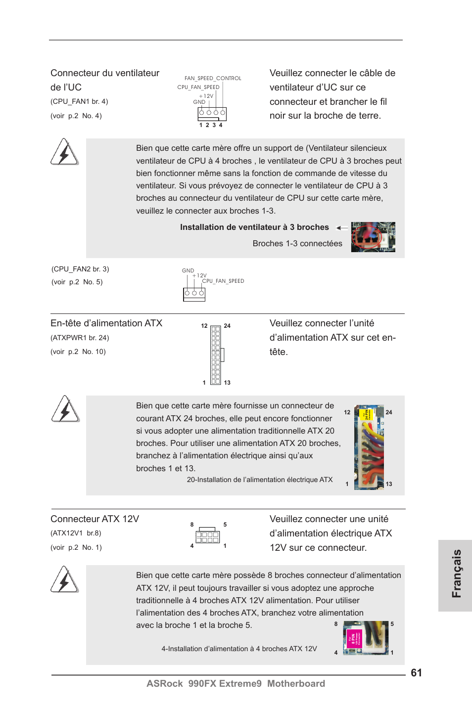 Français | ASRock 990FX Extreme9 User Manual | Page 61 / 193