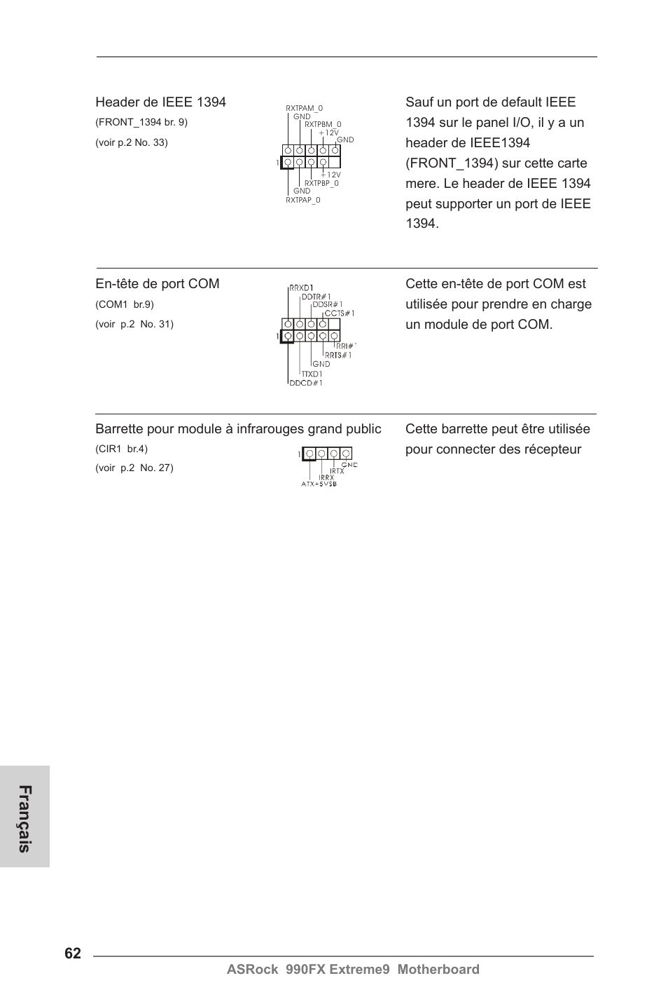 Français | ASRock 990FX Extreme9 User Manual | Page 62 / 193