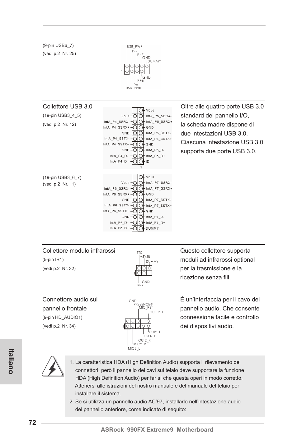Italiano | ASRock 990FX Extreme9 User Manual | Page 72 / 193