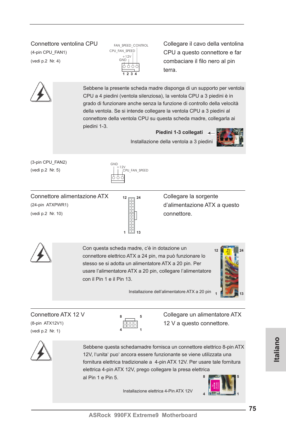 Italiano | ASRock 990FX Extreme9 User Manual | Page 75 / 193