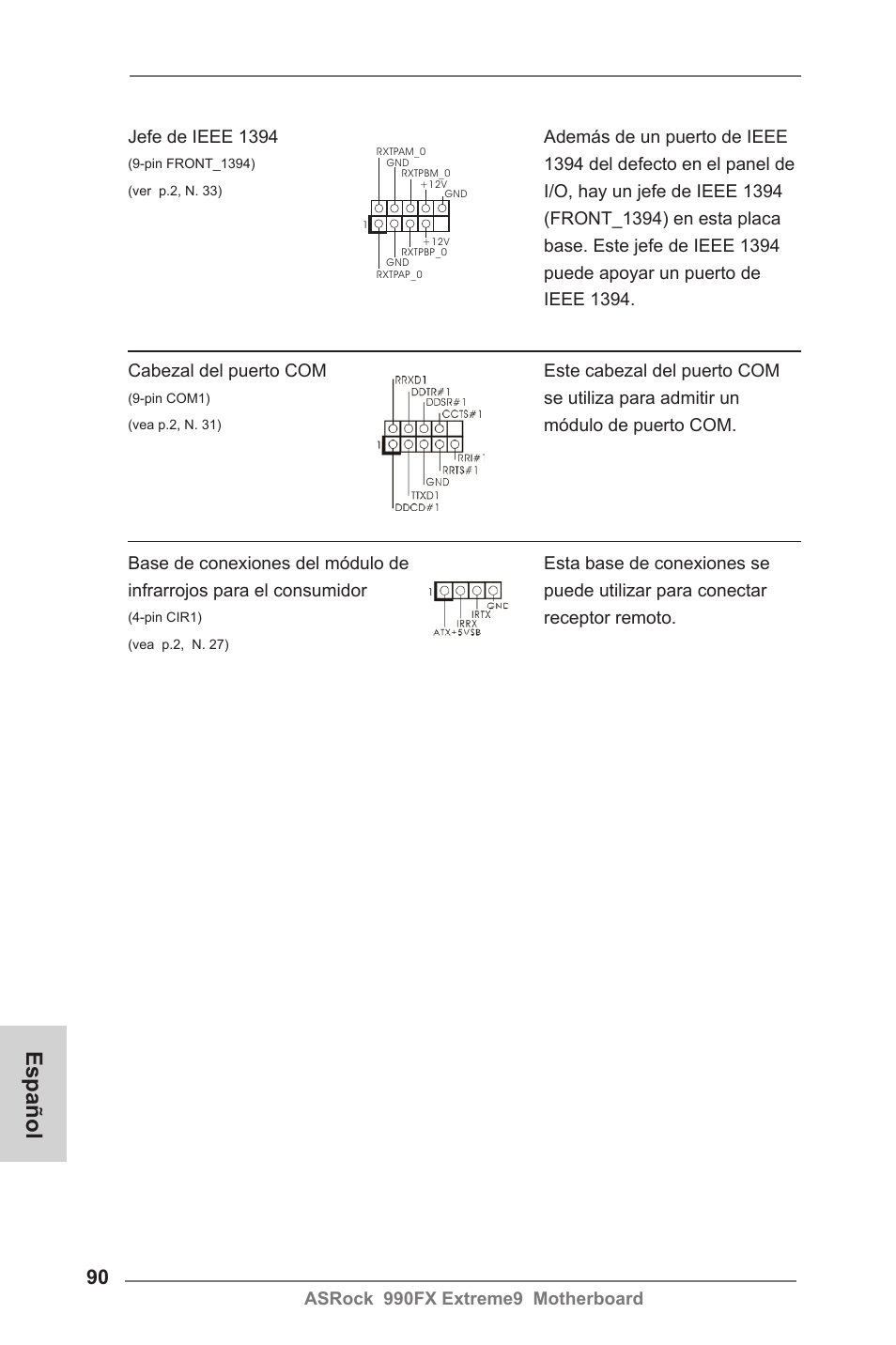 Español | ASRock 990FX Extreme9 User Manual | Page 90 / 193
