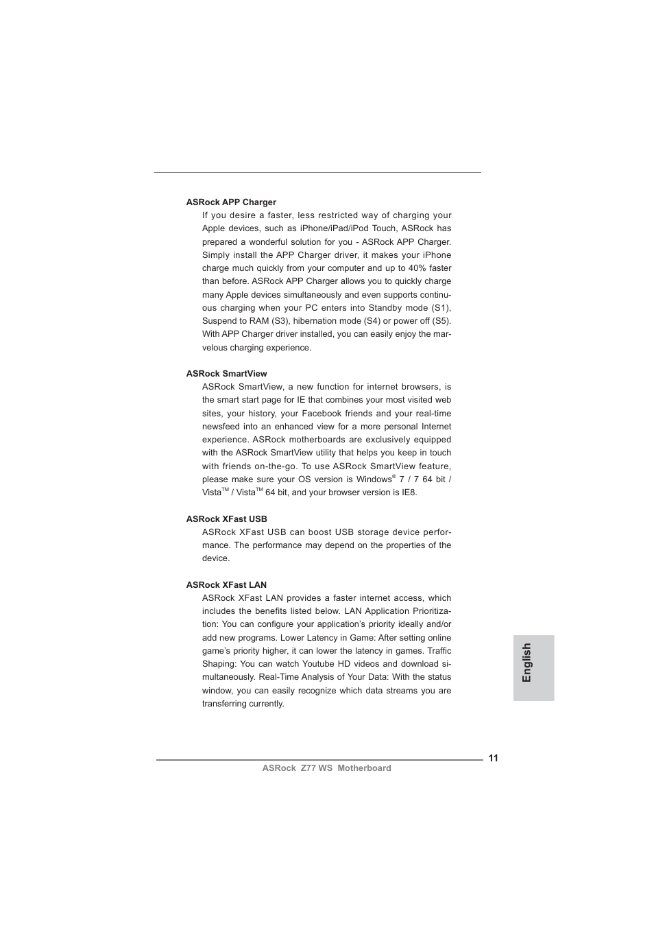 English | ASRock Z77 WS User Manual | Page 11 / 208