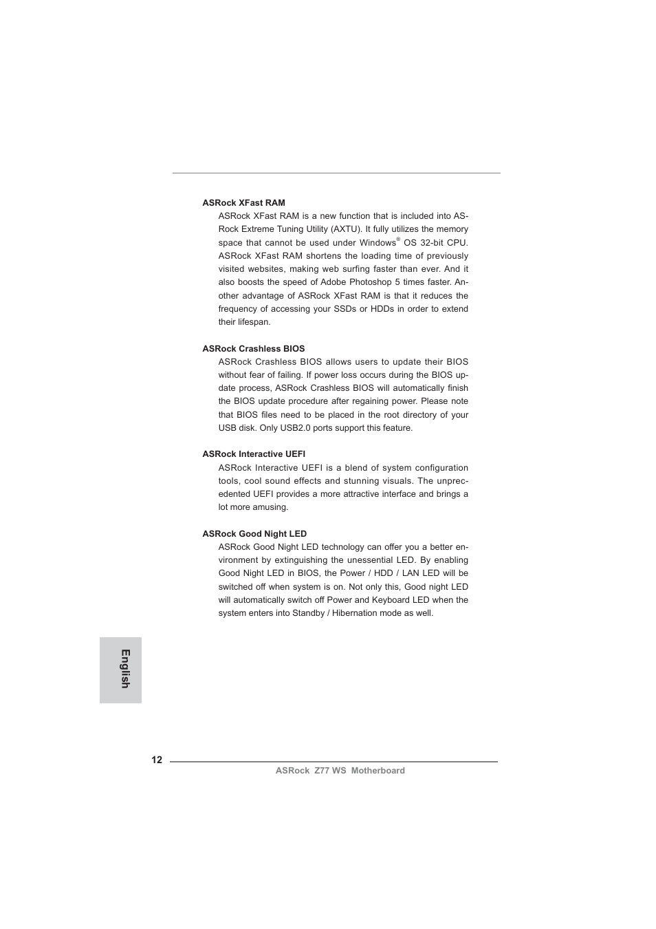 English | ASRock Z77 WS User Manual | Page 12 / 208