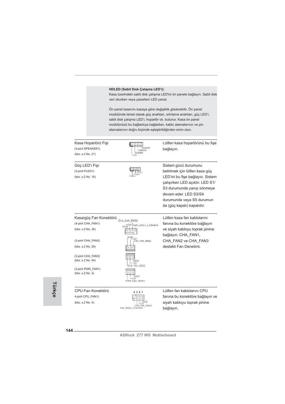 Türkçe | ASRock Z77 WS User Manual | Page 144 / 208