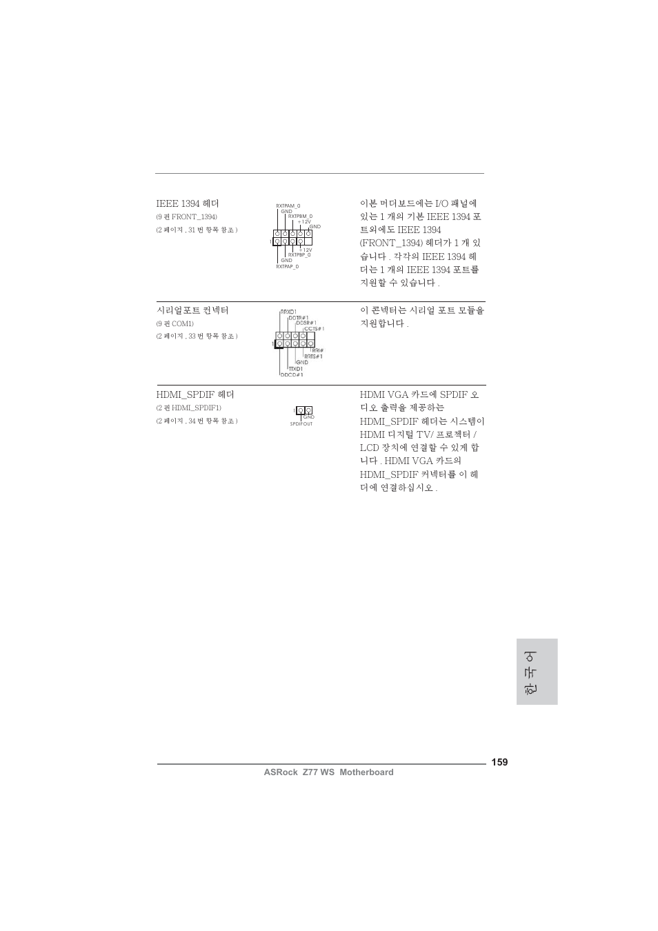 한 국 어 | ASRock Z77 WS User Manual | Page 159 / 208