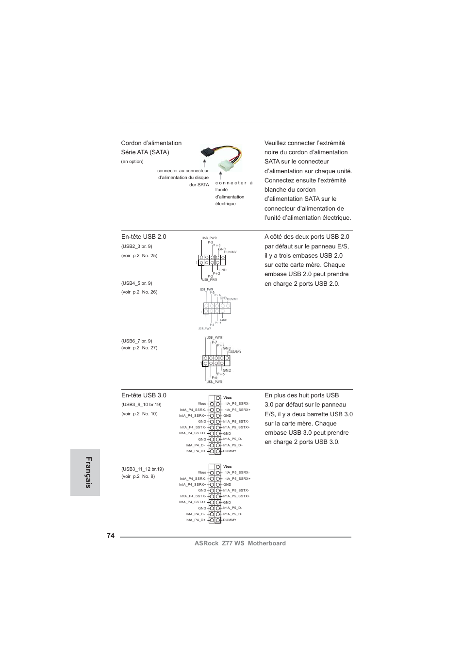 Français | ASRock Z77 WS User Manual | Page 74 / 208