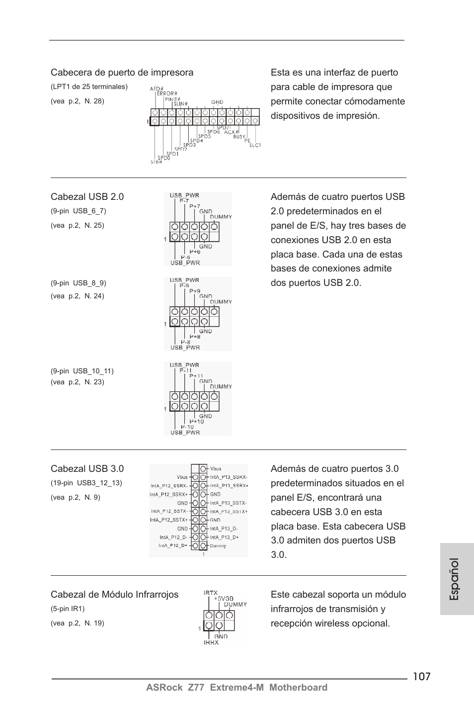 Español | ASRock Z77 Extreme4-M User Manual | Page 107 / 237