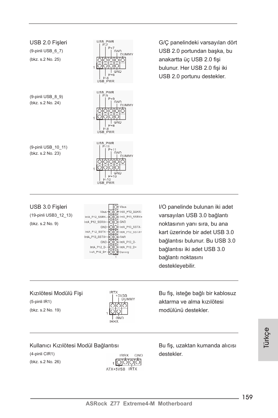 Türkçe | ASRock Z77 Extreme4-M User Manual | Page 159 / 237