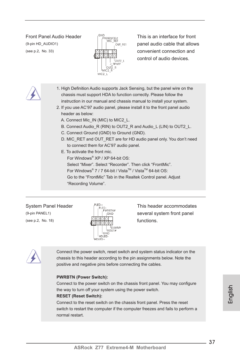 English | ASRock Z77 Extreme4-M User Manual | Page 37 / 237