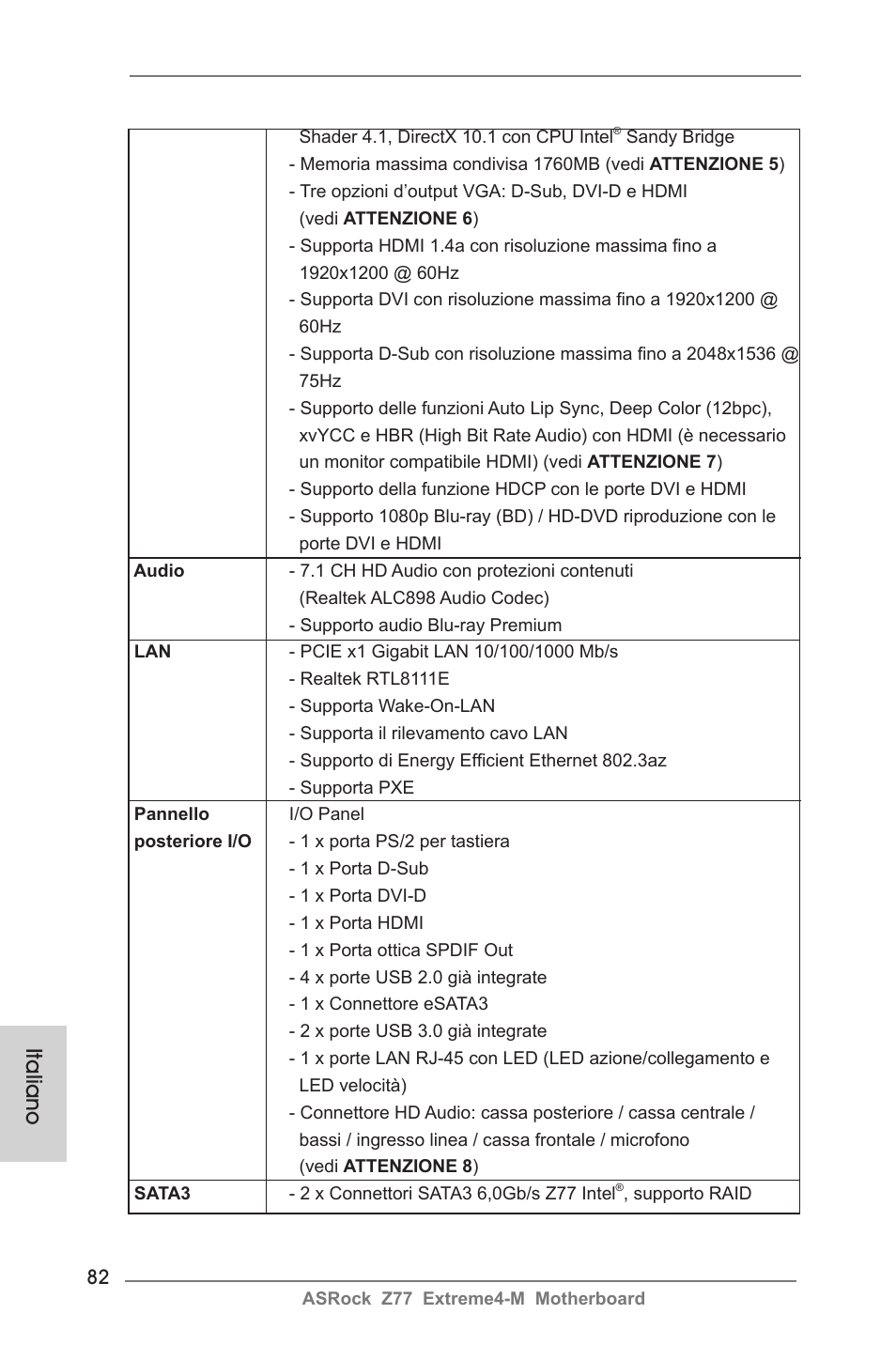 Italiano | ASRock Z77 Extreme4-M User Manual | Page 82 / 237