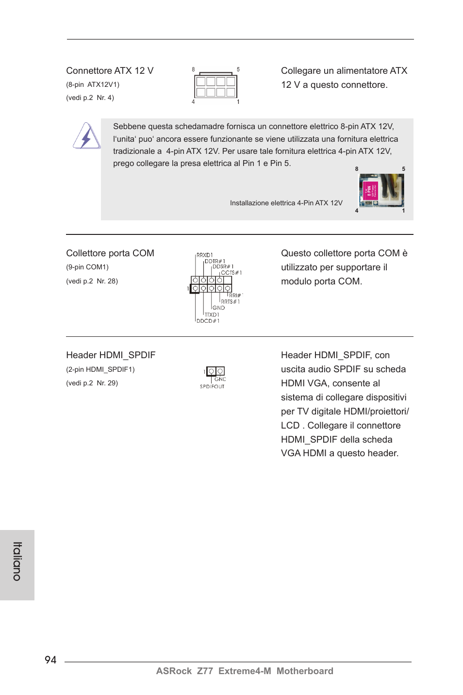 Italiano | ASRock Z77 Extreme4-M User Manual | Page 94 / 237