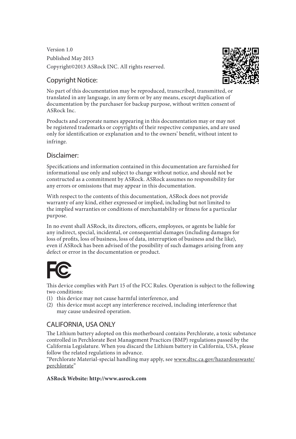 ASRock Z87M OC Formula User Manual | 189 pages