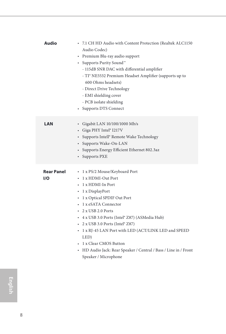 English z87m oc formula | ASRock Z87M OC Formula User Manual | Page 10 / 189
