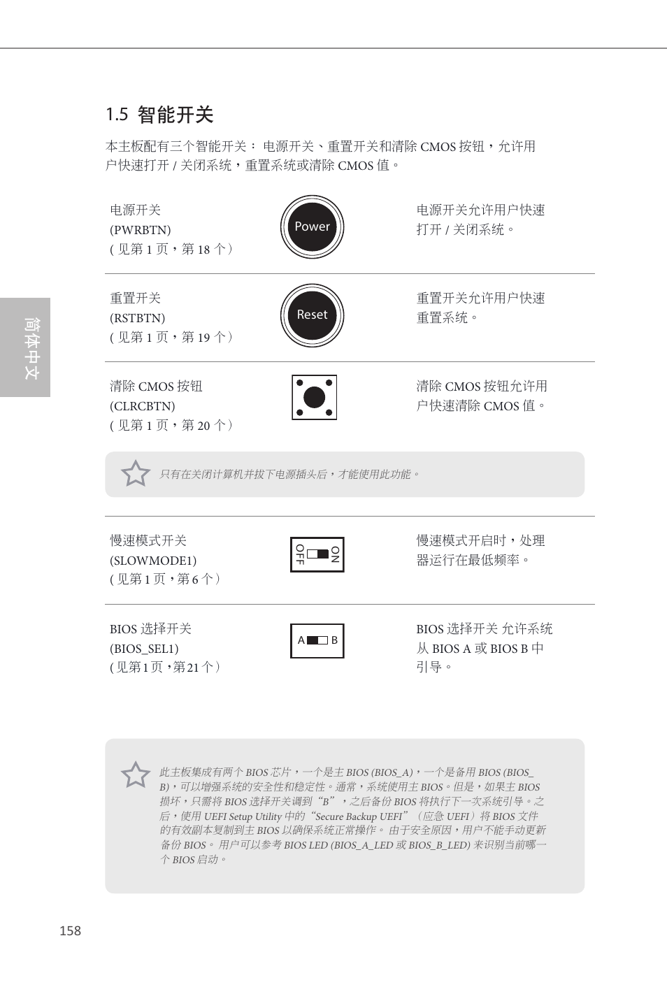 5 智能开关, 简体中文 | ASRock Z87M OC Formula User Manual | Page 160 / 189