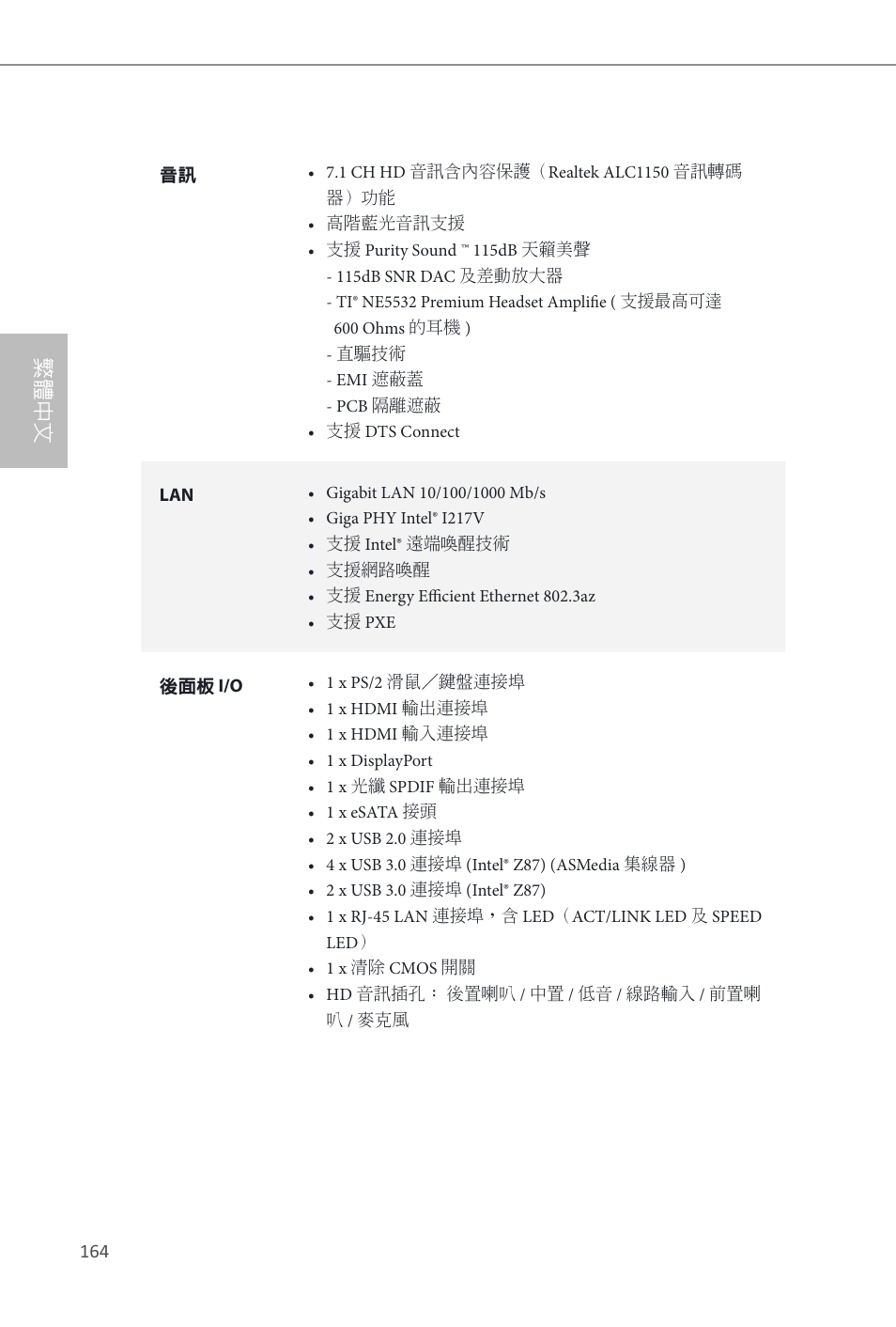 繁體中文 | ASRock Z87M OC Formula User Manual | Page 166 / 189