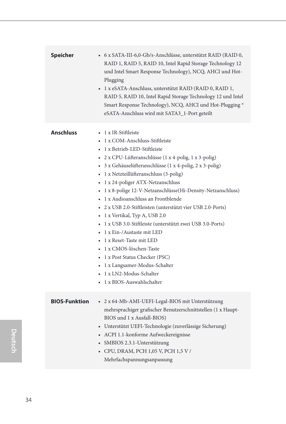 Deutsch | ASRock Z87M OC Formula User Manual | Page 36 / 189