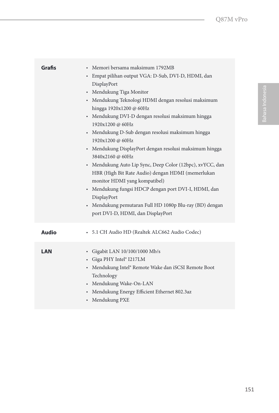 Q87m vpro | ASRock Q87M vPro User Manual | Page 152 / 160