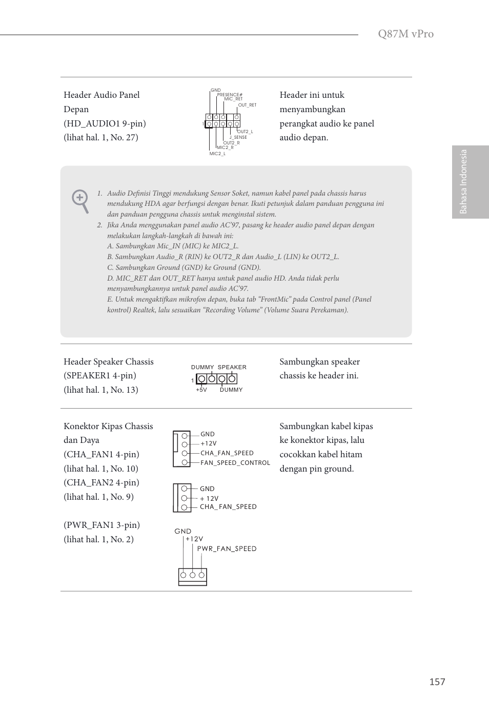 Q87m vpro, Bahasa i ndonesia | ASRock Q87M vPro User Manual | Page 158 / 160