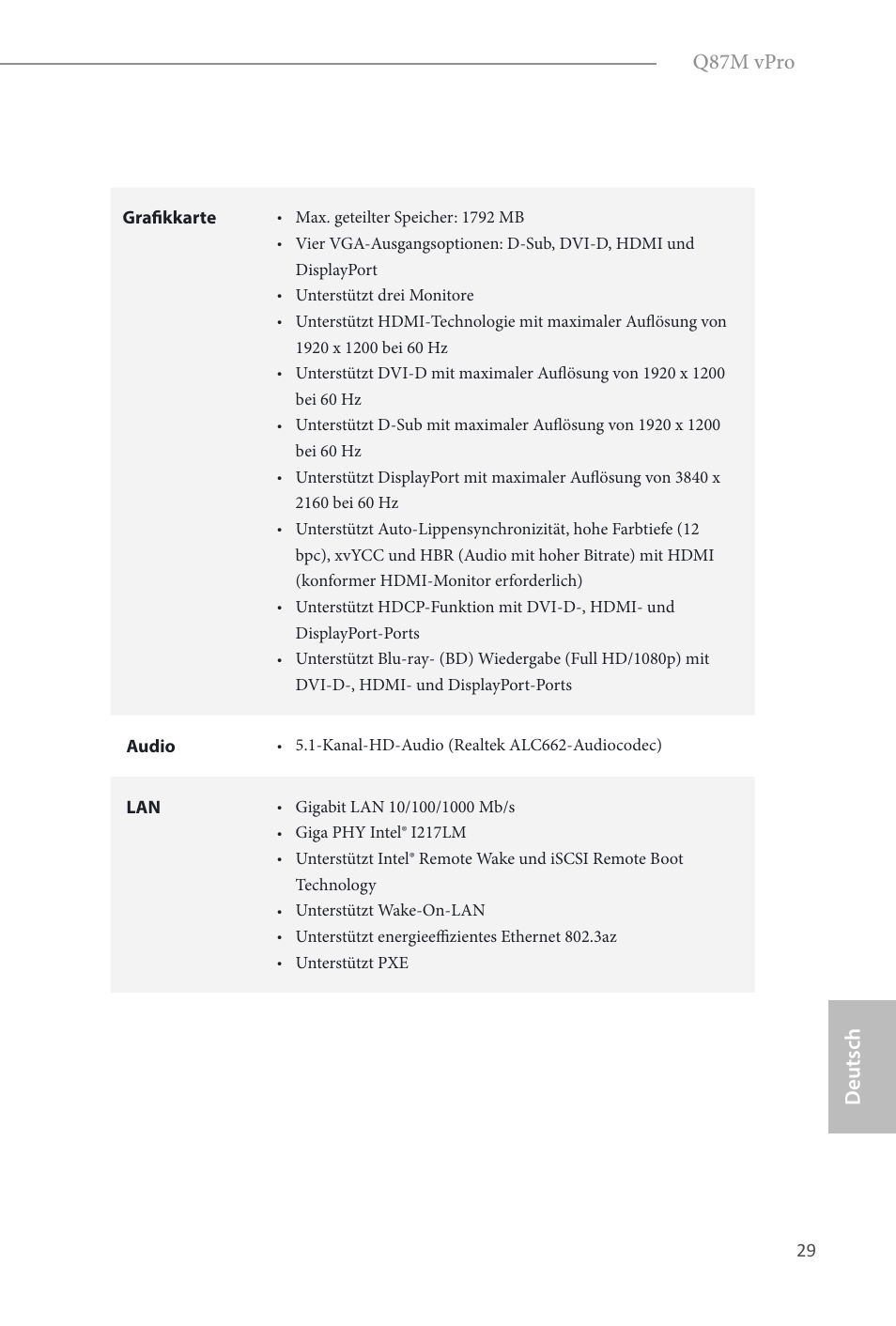 Deutsch q87m vpro | ASRock Q87M vPro User Manual | Page 30 / 160