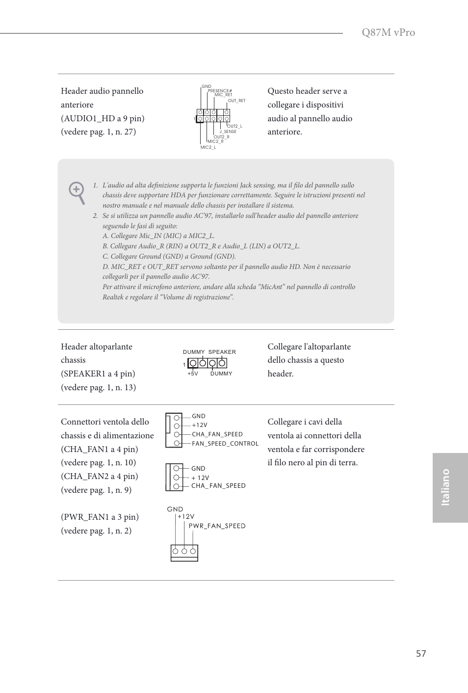 Italiano, Italiano q87m vpro | ASRock Q87M vPro User Manual | Page 58 / 160