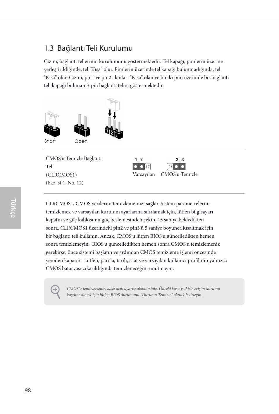 3 bağlantı teli kurulumu | ASRock Q87M vPro User Manual | Page 99 / 160