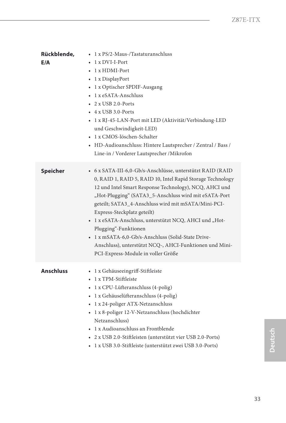 Z 8 7e-itx, Deutsch | ASRock Z87E-ITX User Manual | Page 35 / 165