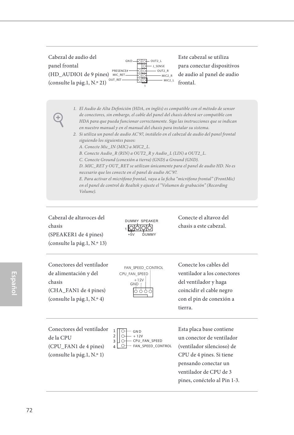 Español | ASRock Z87E-ITX User Manual | Page 74 / 165