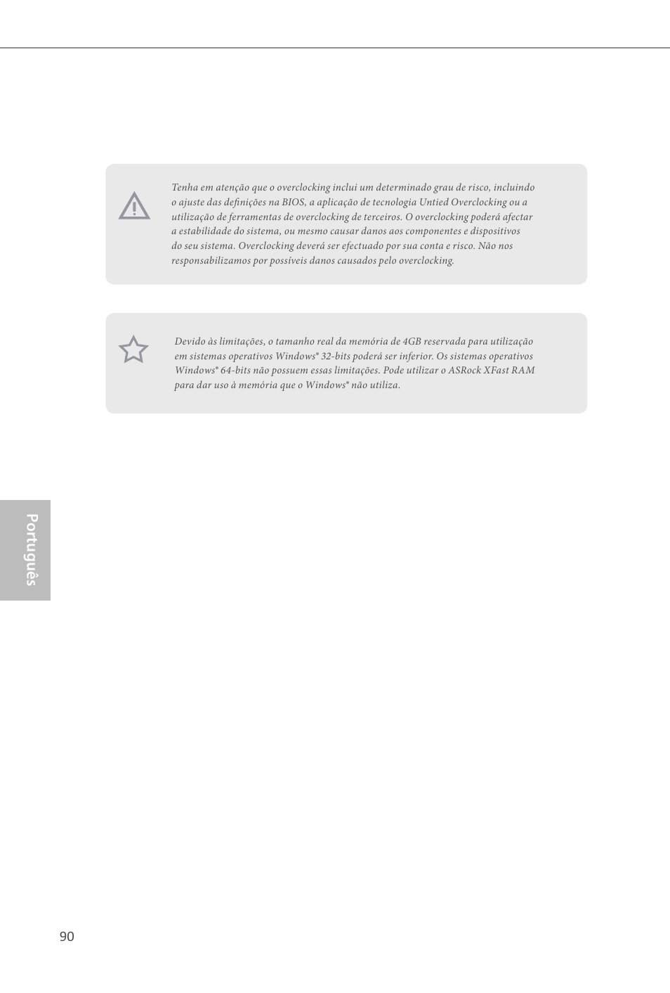 Por tuguês | ASRock Z87E-ITX User Manual | Page 92 / 165