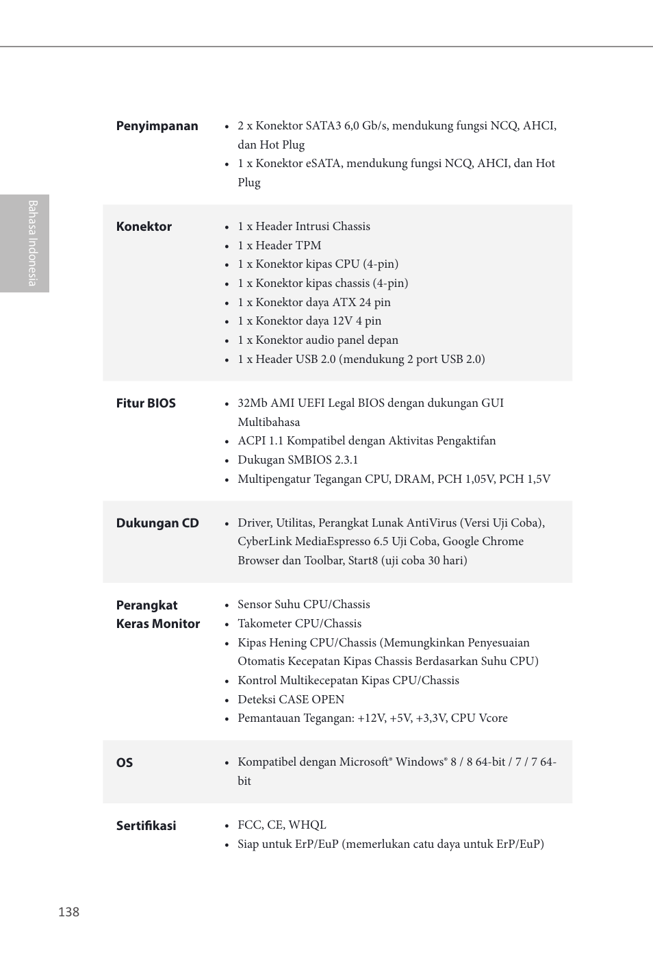 ASRock H81M-ITX User Manual | Page 139 / 146