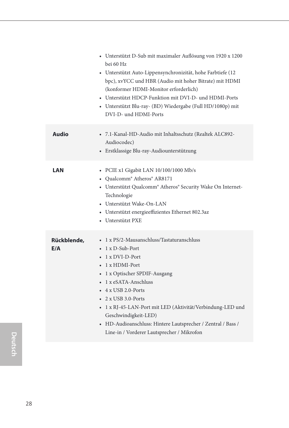 Deutsch | ASRock H81M-ITX User Manual | Page 29 / 146