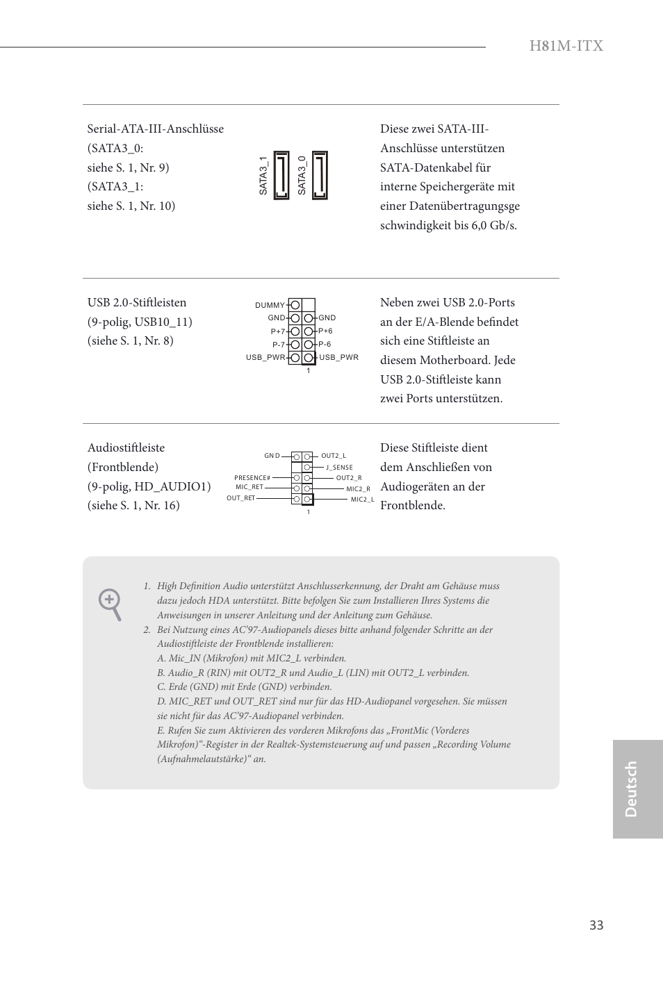H 8 1m-itx, Deutsch | ASRock H81M-ITX User Manual | Page 34 / 146