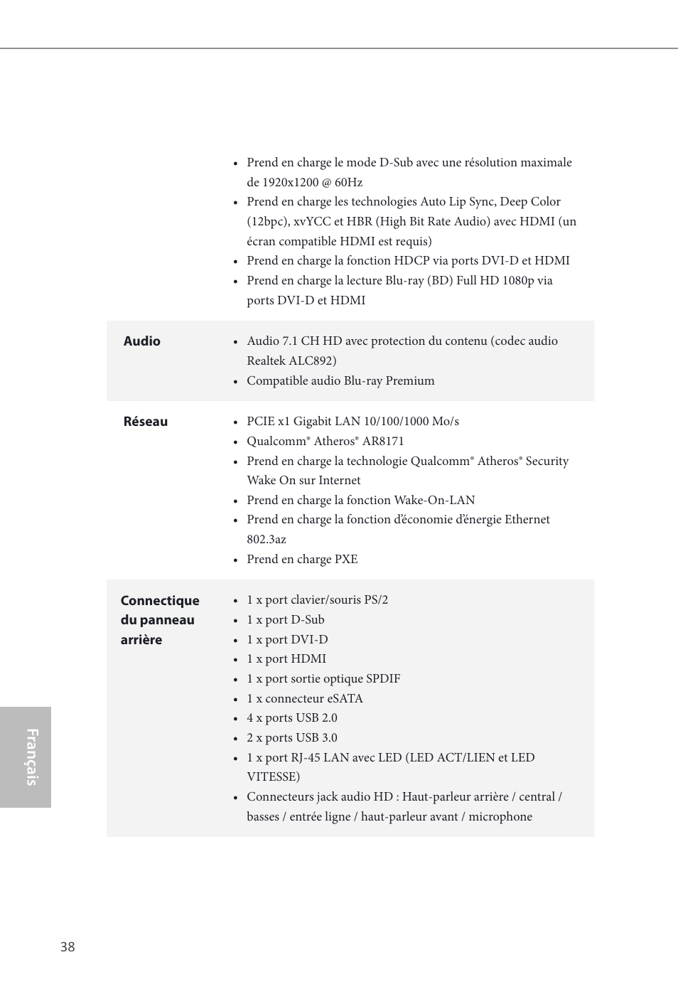 Fr ançais français | ASRock H81M-ITX User Manual | Page 39 / 146