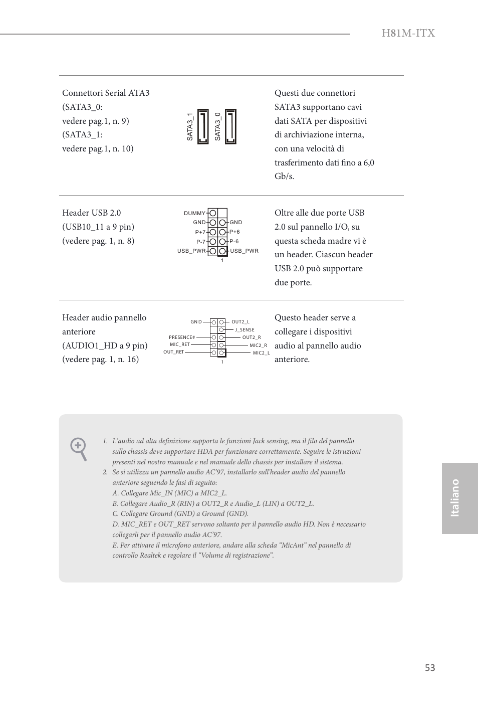 H 8 1m-itx, Italiano | ASRock H81M-ITX User Manual | Page 54 / 146