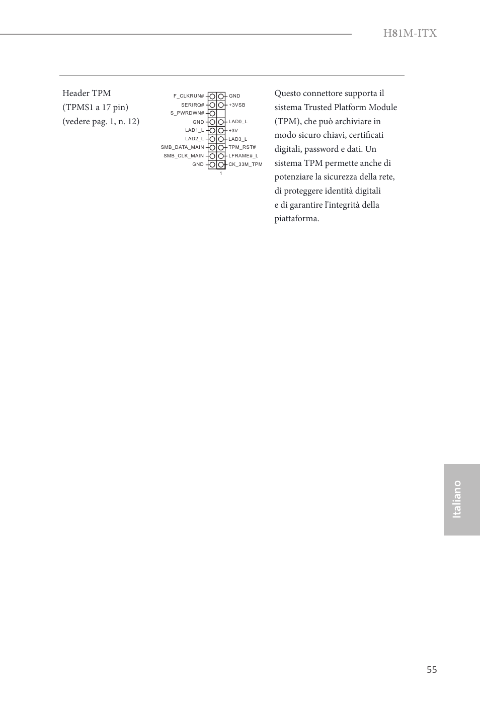 H 8 1m-itx, Italiano | ASRock H81M-ITX User Manual | Page 56 / 146