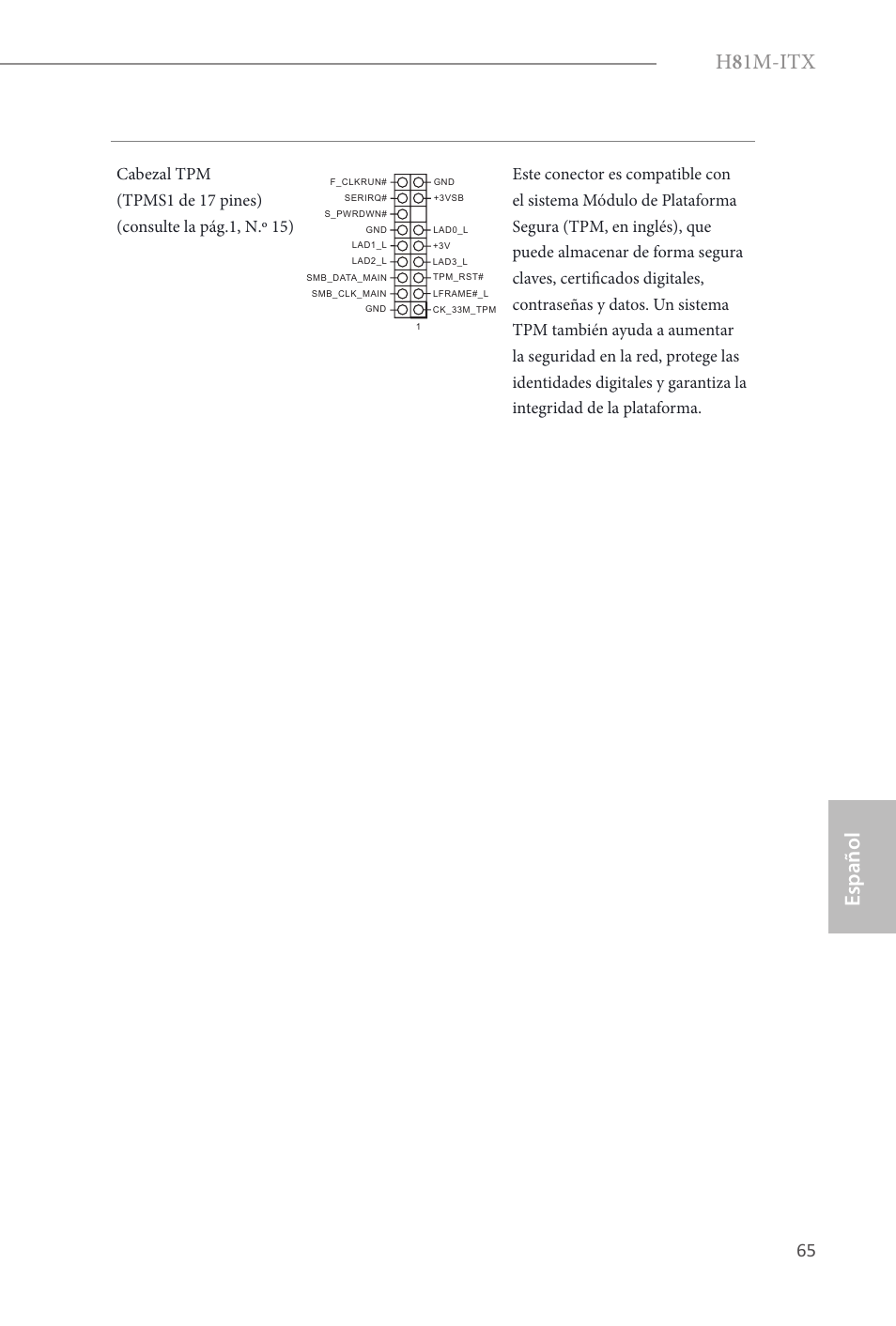 H 8 1m-itx, Español | ASRock H81M-ITX User Manual | Page 66 / 146