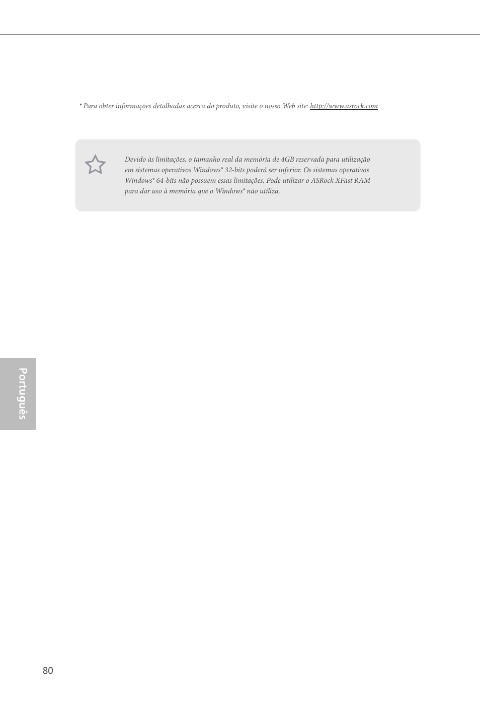 Por tuguês | ASRock H81M-ITX User Manual | Page 81 / 146