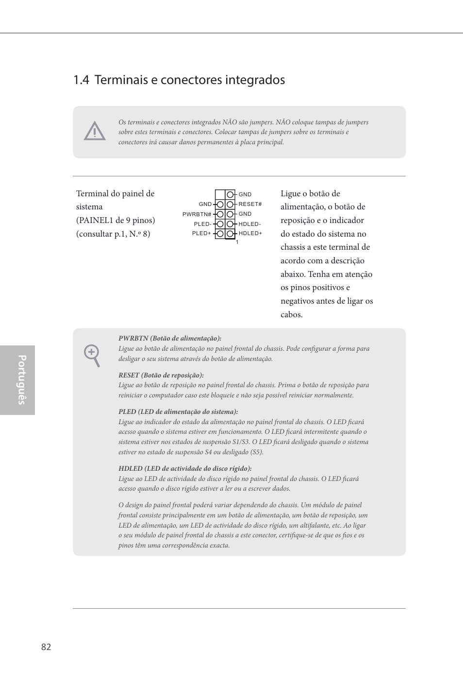 4 terminais e conectores integrados, Por tuguês | ASRock H81M-ITX User Manual | Page 83 / 146
