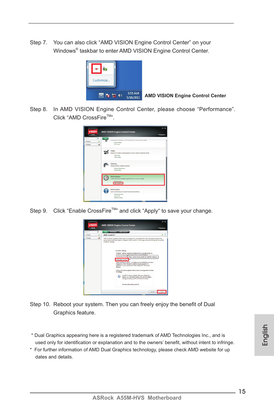 English | ASRock A55M-HVS User Manual | Page 15 / 162