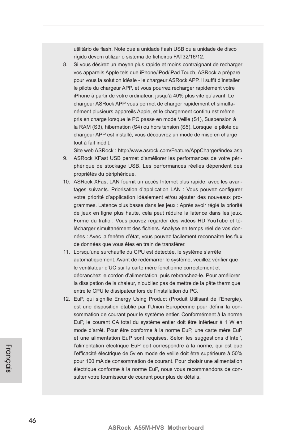 Français | ASRock A55M-HVS User Manual | Page 46 / 162