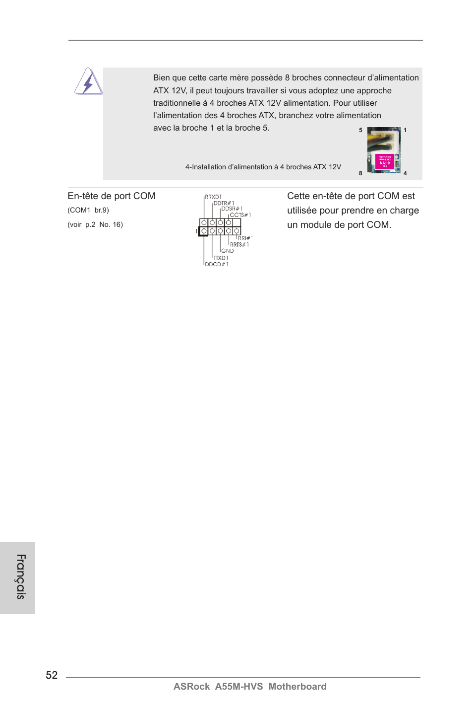 Français | ASRock A55M-HVS User Manual | Page 52 / 162