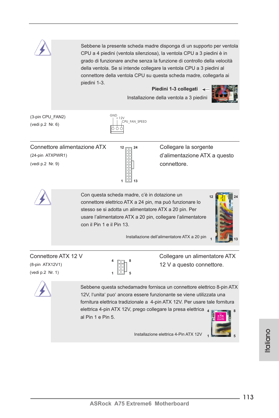 Italiano | ASRock A75 Extreme6 User Manual | Page 113 / 286