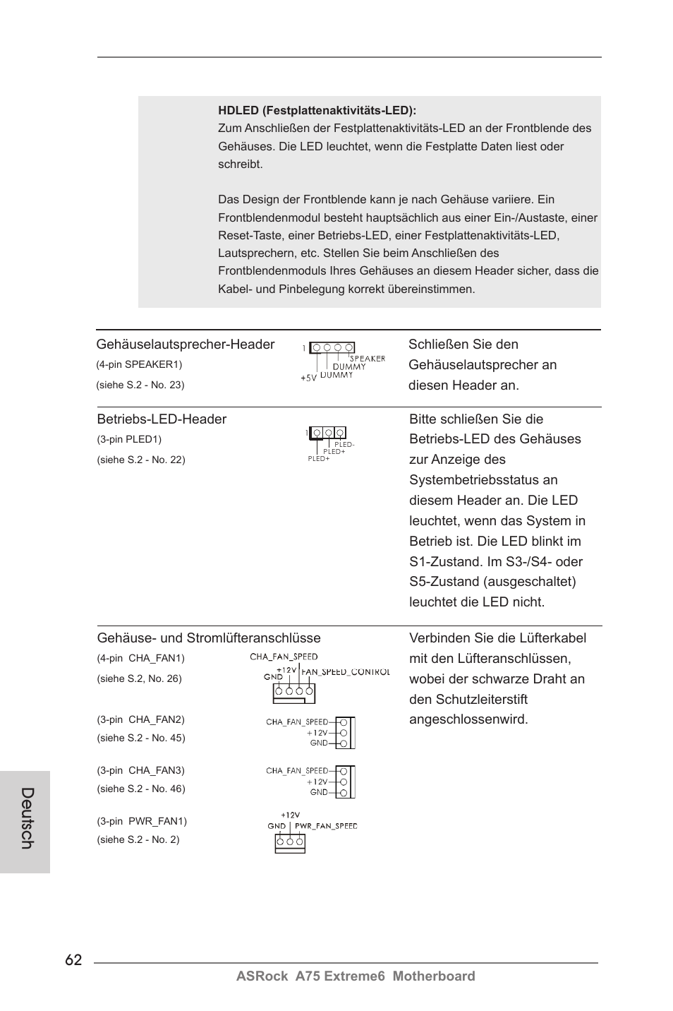 Deutsch | ASRock A75 Extreme6 User Manual | Page 62 / 286