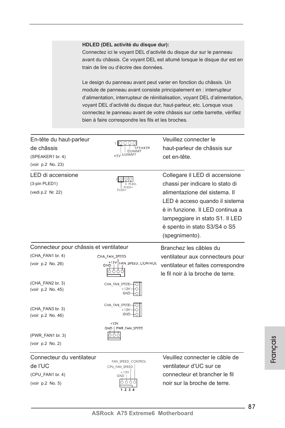 Français | ASRock A75 Extreme6 User Manual | Page 87 / 286