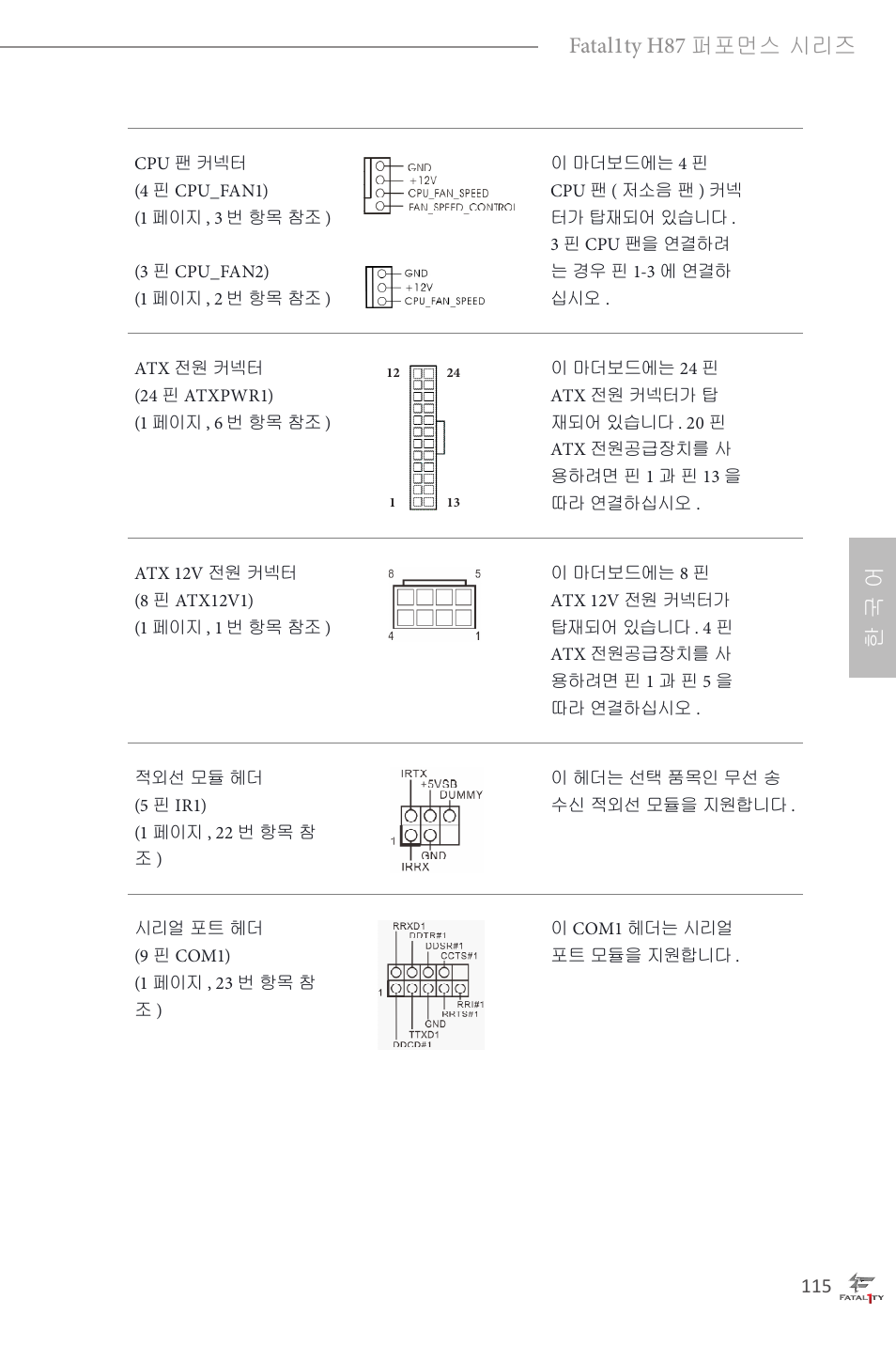 한 국 어 fatal1ty h87 퍼포먼스 시리즈 | ASRock Fatal1ty H87 Performance User Manual | Page 119 / 165