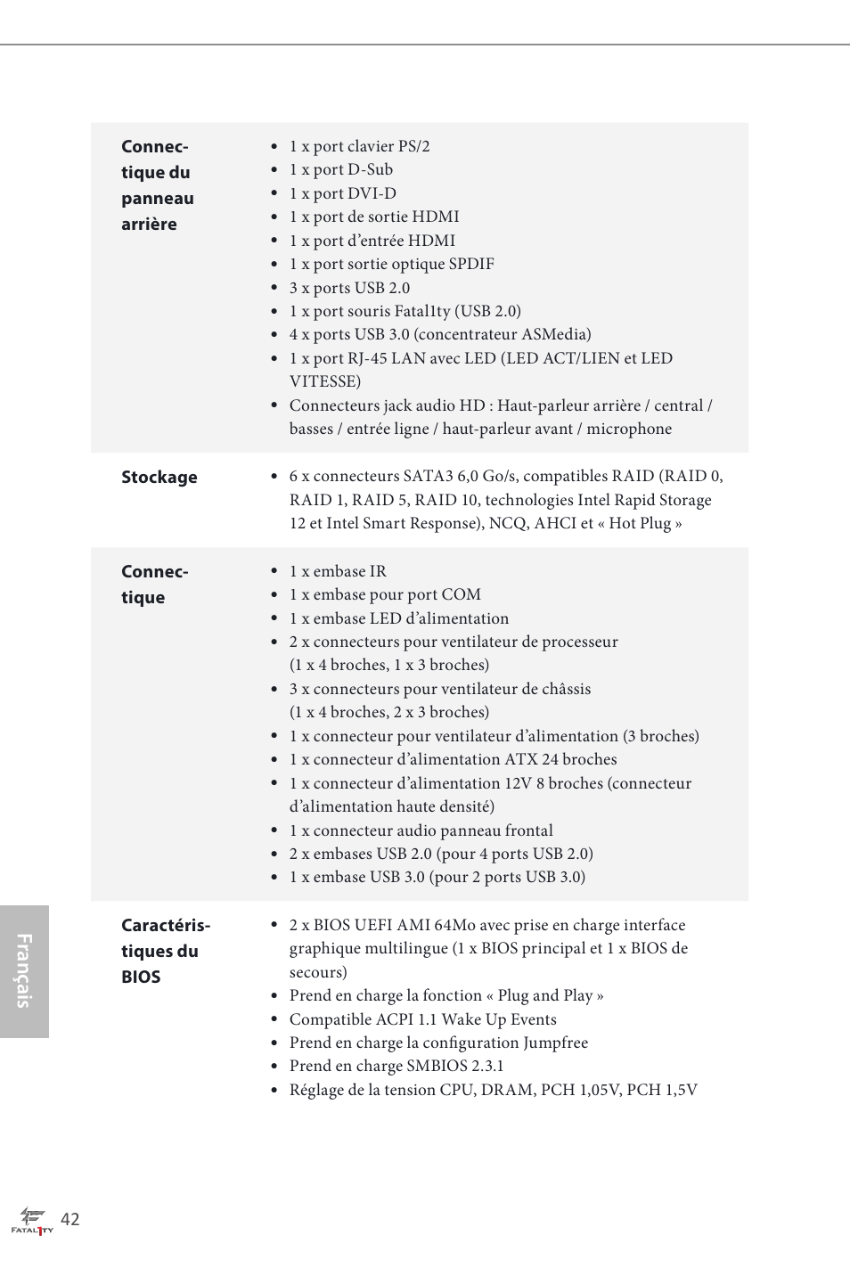 Français | ASRock Fatal1ty H87 Performance User Manual | Page 46 / 165