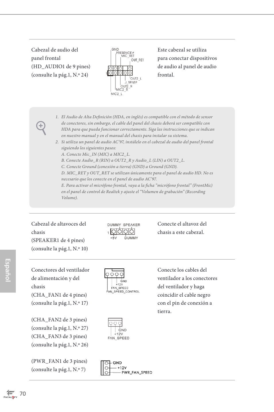 Español | ASRock Fatal1ty H87 Performance User Manual | Page 74 / 165