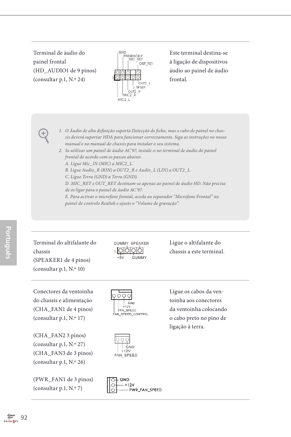 Por tuguês | ASRock Fatal1ty H87 Performance User Manual | Page 96 / 165