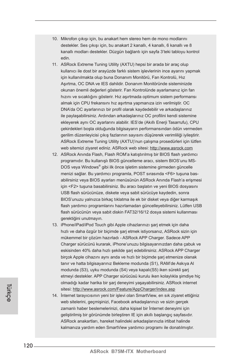 Türkçe | ASRock B75M-ITX User Manual | Page 120 / 186