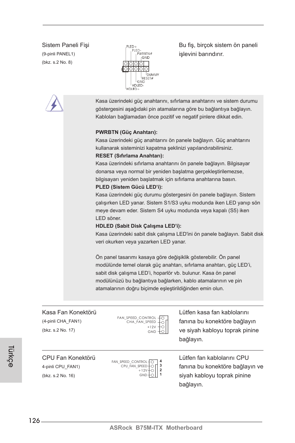 Türkçe | ASRock B75M-ITX User Manual | Page 126 / 186